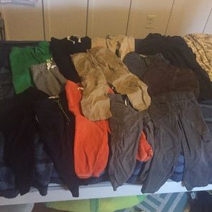 Lot of 13 pairs boys pants sweats 5T Gap Old Navy